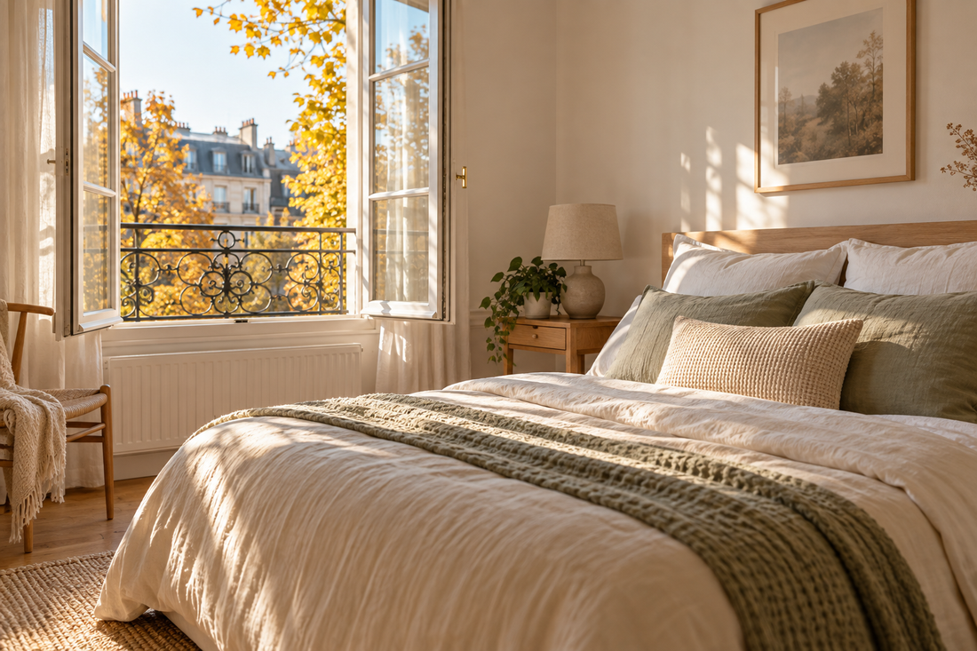 Chambre aérée et lit douillet pour se reposer pendant une bronchite