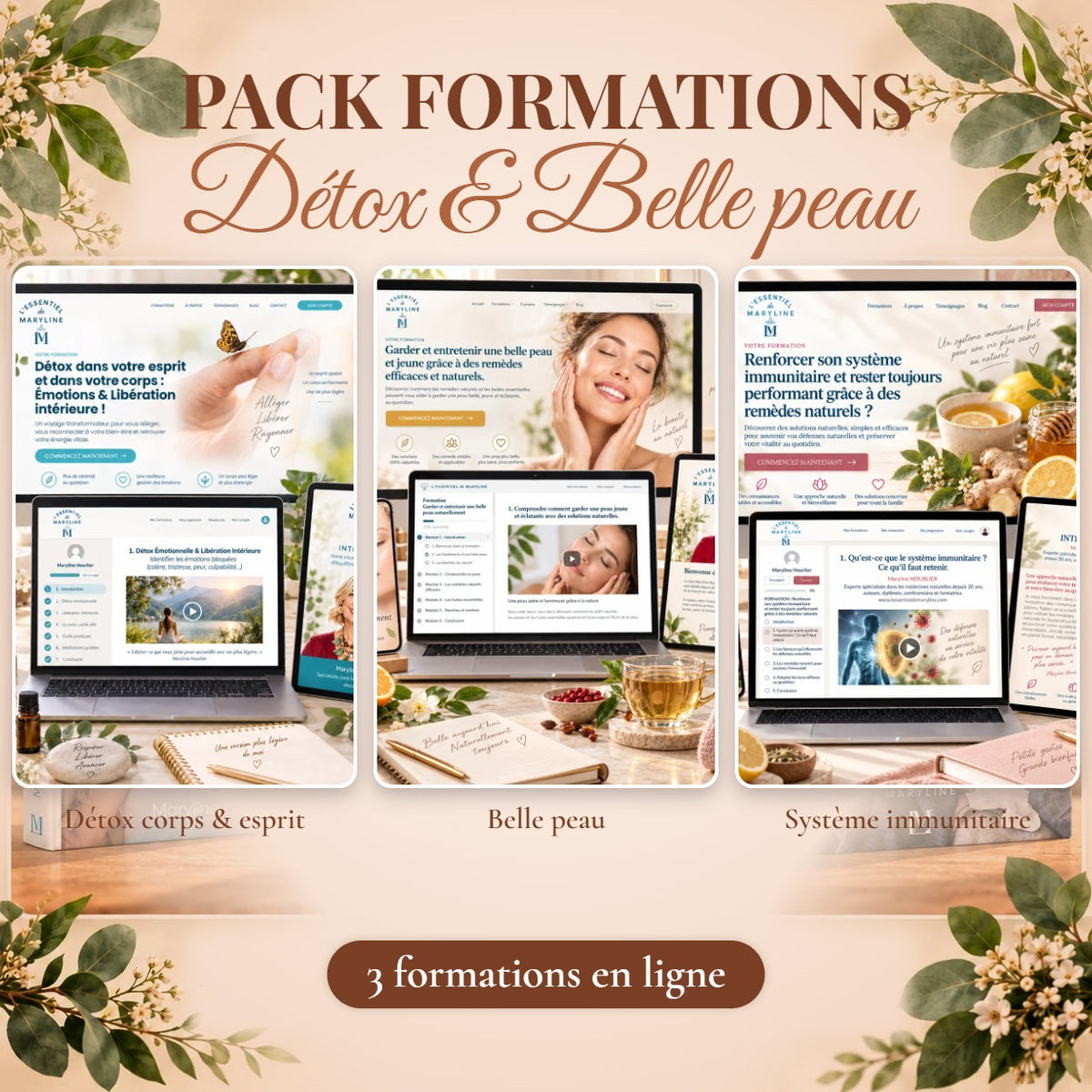 Pack formations Détox & Belle peau – 3 formations en ligne