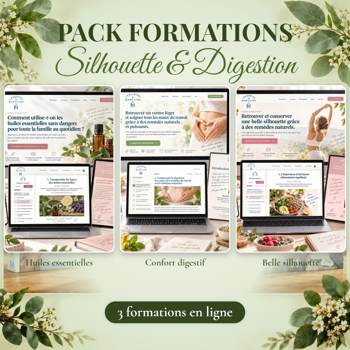 Pack formations Silhouette & Digestion – 3 formations en ligne